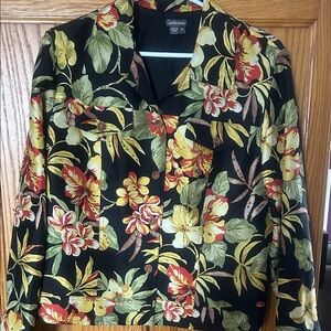 Tropical Floral Button Down Shirt
